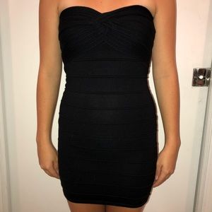 Form fitting black dress